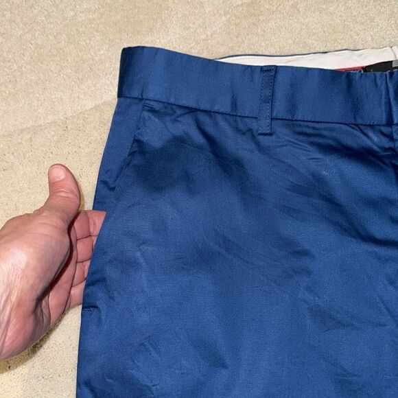 LE 31 Men’s Blue Dress Pant 33 x 36L Straight Pockets SIMONS - Picture 3 of 9